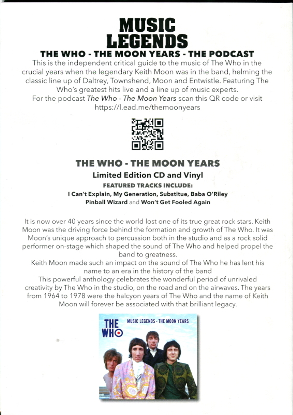 The Who / The Moon Years (Bookazine Special Limited Edition) (Coloured Vinyl)(LP+Журнал)