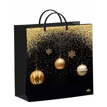 Подарочные пакеты "Магия золота" 30х30+10см 150мкм (1/40шт)