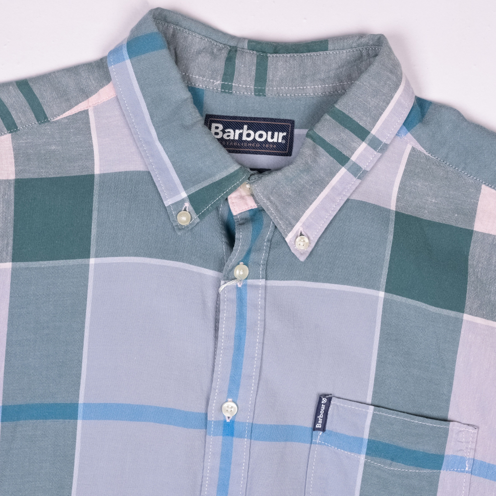 Рубашка Barbour в клетку с коротким рукавом, XL