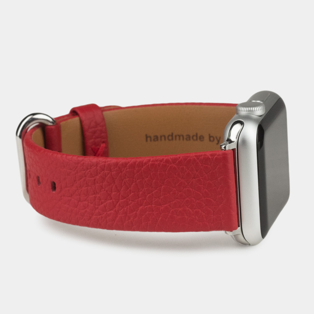 Ремешок для Apple Watch 42/44mm Classic из кожи теленка красного цвета