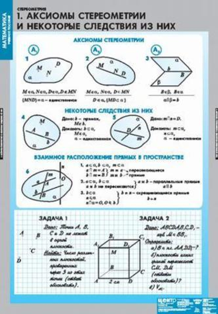 Учебный альбом Стереометрия (9 листов)