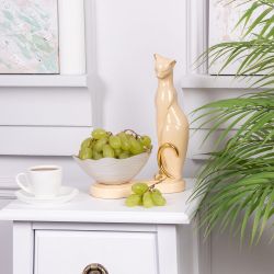 Фруктовница-конфетница Кошка Шелби Античное Серебро