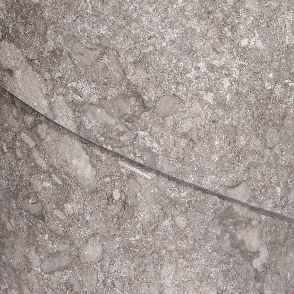 Раковина напольная из мрамора Pedestal Grey Spiral MN-03211 (45*45*90 см)