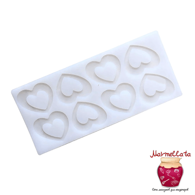 Силиконовый мат для отливки шоколада "Сердечко"