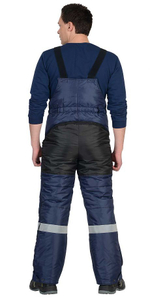 Костюм "ЛЮКС" Синий с черным куртка, полукомбинезон тк. Оксфорд