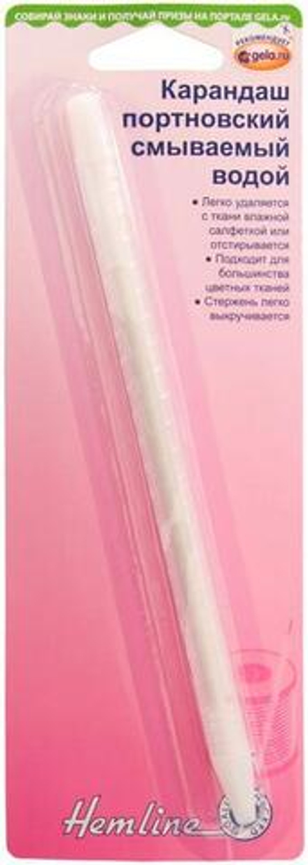 Карандаш портновский смываемый водой, белый