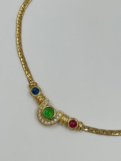 Колье с разноцветными кабошонами Christian Dior