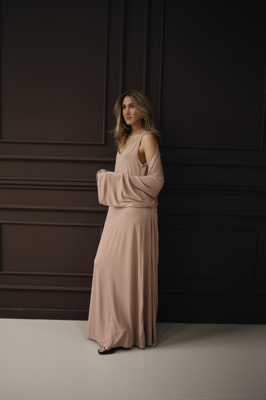 Платье майка из вискозы coffee