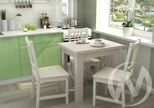 Стол кухонный раскладной (шимо светлый)