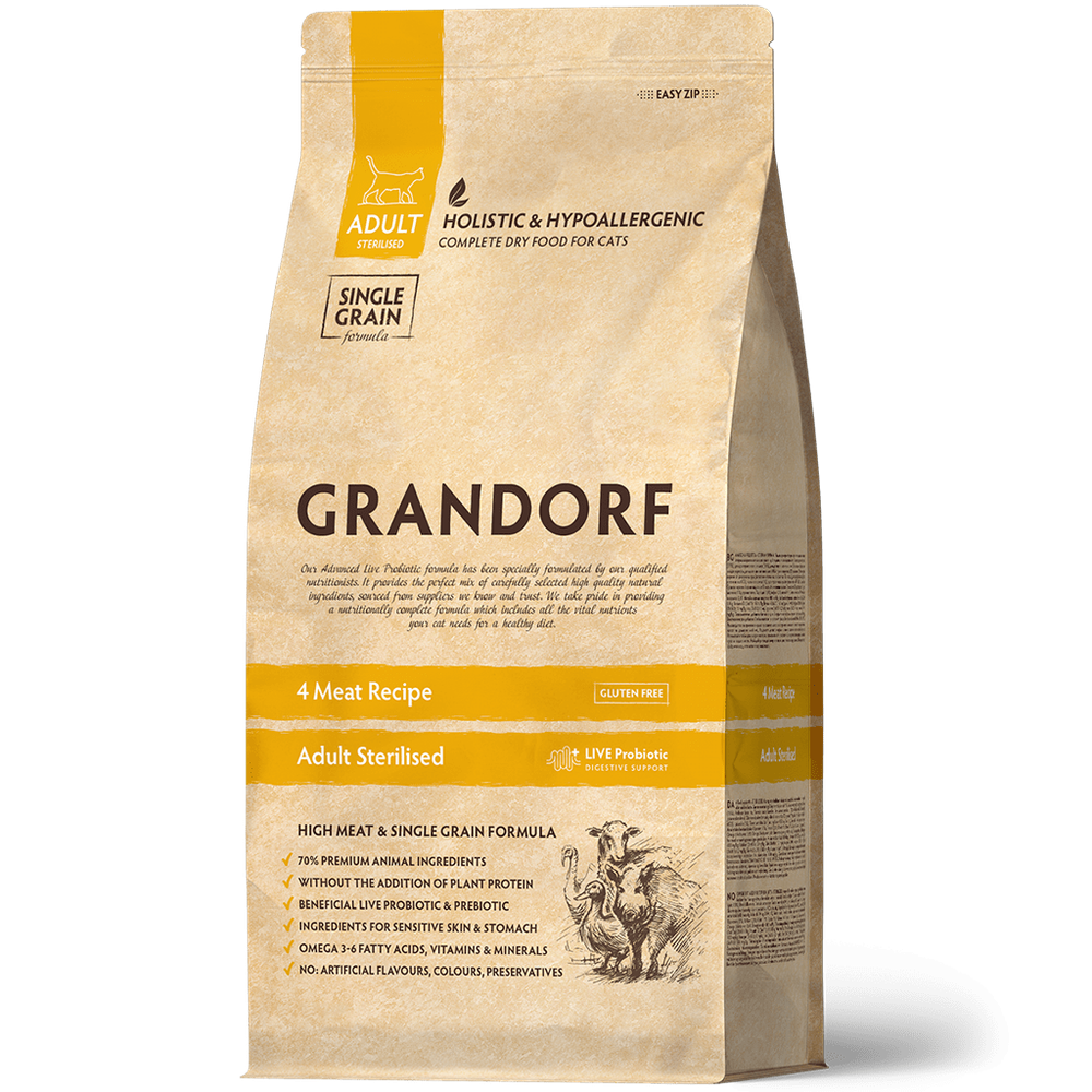 Grandorf Probiotic Sterilized (4 вида мяса)