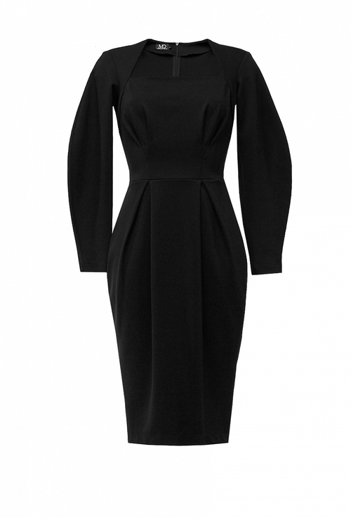 Платье футляр чёрное 14-01-20FW