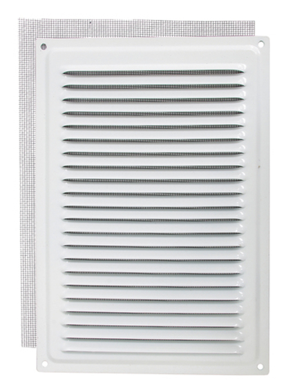 Решетка вентиляционная с сеткой Домарт, 170 x 240 мм, белая