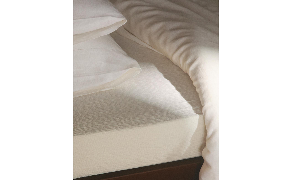 Простыня на резинке Zara Home, хлопок 100%, однотонный, 6184/900