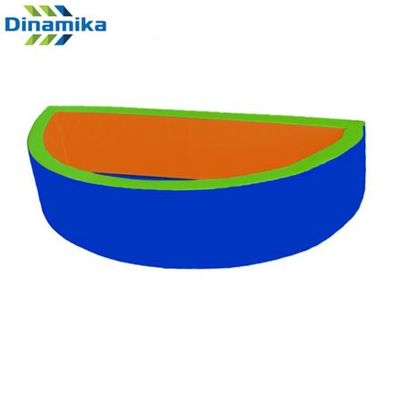 Сухой бассейн полукруглый 2000х1000х500х100 мм
