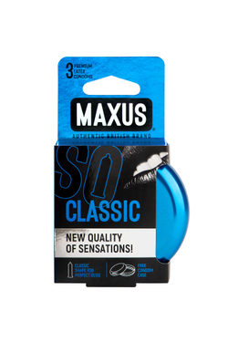 Презервативы MAXUS Классические в железном кейсе, 3 шт