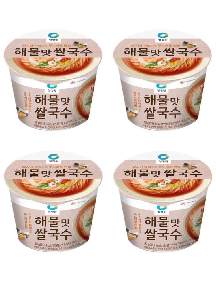 Лапша Daesang рисовая со вкусом морепродуктов 92 г, 4 шт