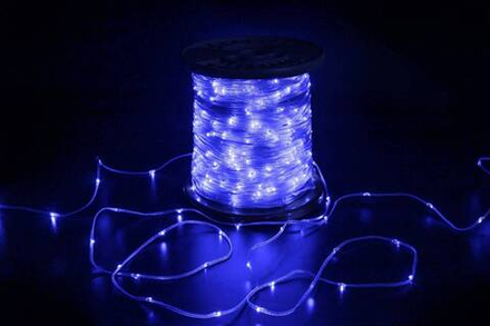 Светодиодная гирлянда Краса 200 м., 2000 LED, 24V, синий, статика, прозрачный провод, Teamprof (TPF-CR200-24V-T/B)