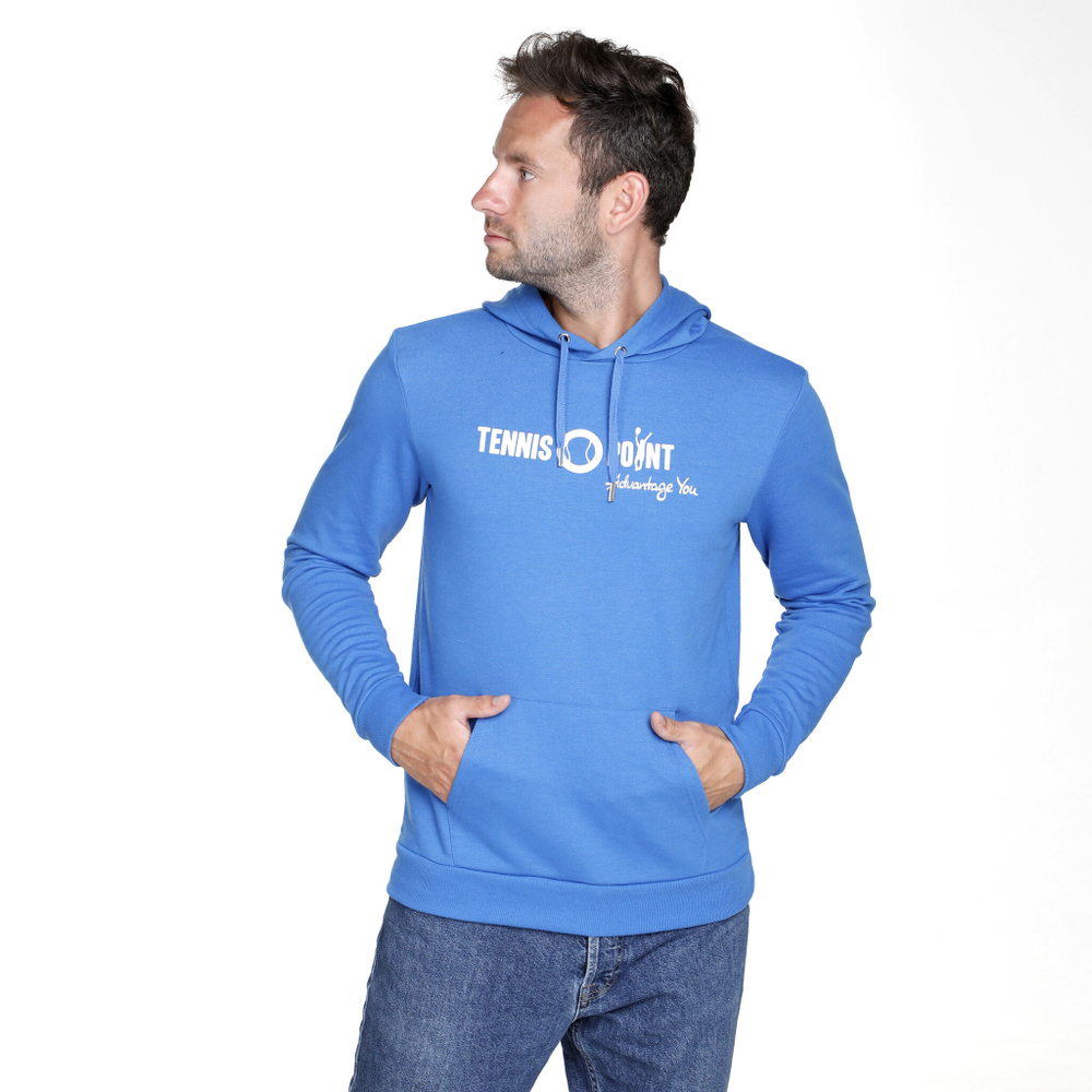 Мужская кофта теннисная Tennis-Point Logo Hoody Men - Blue, White
