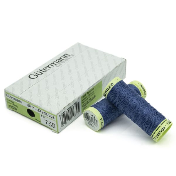 Нитки отделочные Gutermann Top Stitch 30 (30 метров), 5 кат. | 759 сине-голубой