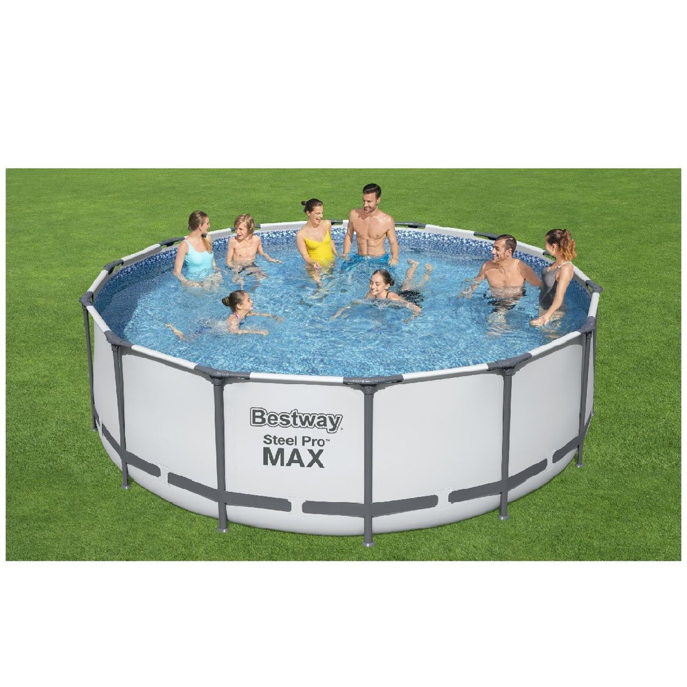 Каркасный бассейн Bestway Steel Pro 5612X (427х122 см) с картриджным фильтром, тентом и лестницей