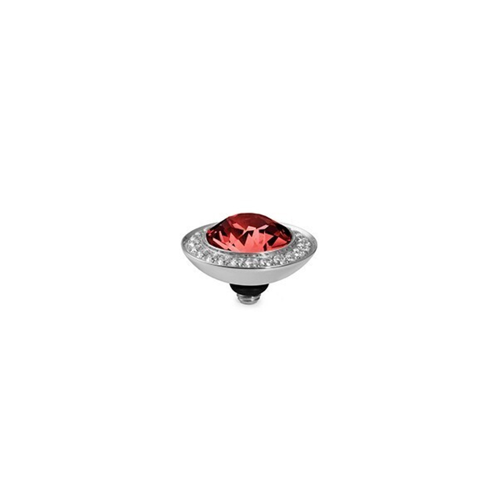 Шарм Qudo Tondo Deluxe Padparadscha 647057 R/S цвет красный, серебряный