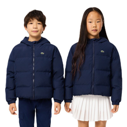 Куртка Lacoste Water Embroidered Crocodile Hooded Puffed - небесный