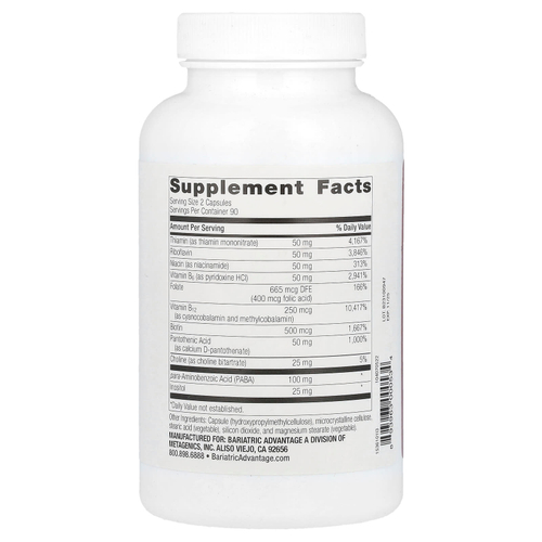 Bariatric Advantage, Комплекс витаминов B-50 с активным витамином B12`` 180 капсул