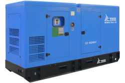 Дизельный генератор ТСС ЭД-150-Т400 в шумозащитном кожухе на прицепе