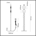 5407/23FL ODL_EX Торшер LED 23Вт 3000К 220В IP20 MODERN