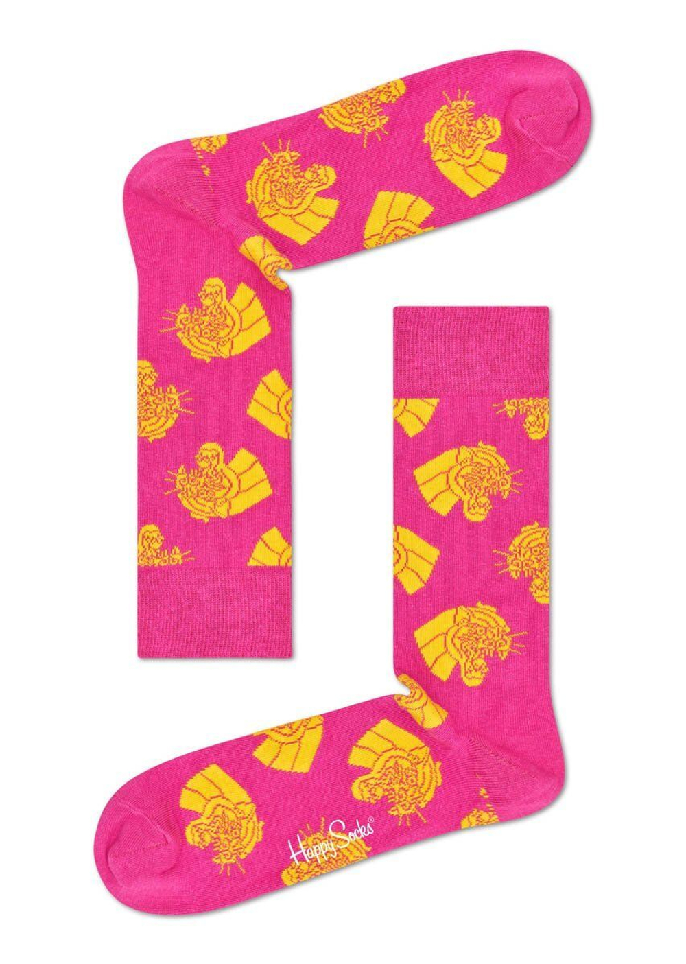 Носки унисекс Mountain Lion Sock с тигриными мордами (Размер: 25) (Цвет: розовый)