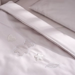 Комплект белья для классической кроватки Teddy Sateen 6 предметов цвет серый