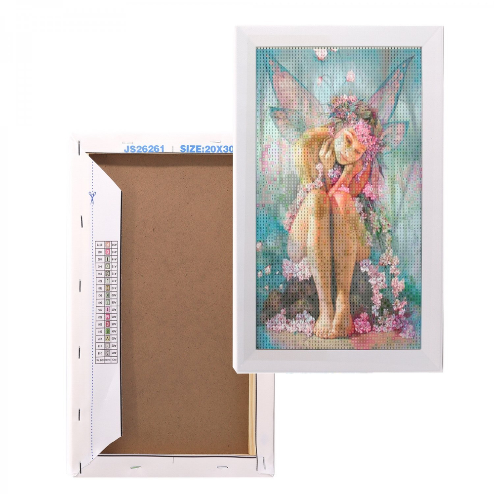 Алмазная мозаика Alingar, на подрамнике, с полным заполнением, (матов.) 20х30 см, 20 цветов, "Фея"