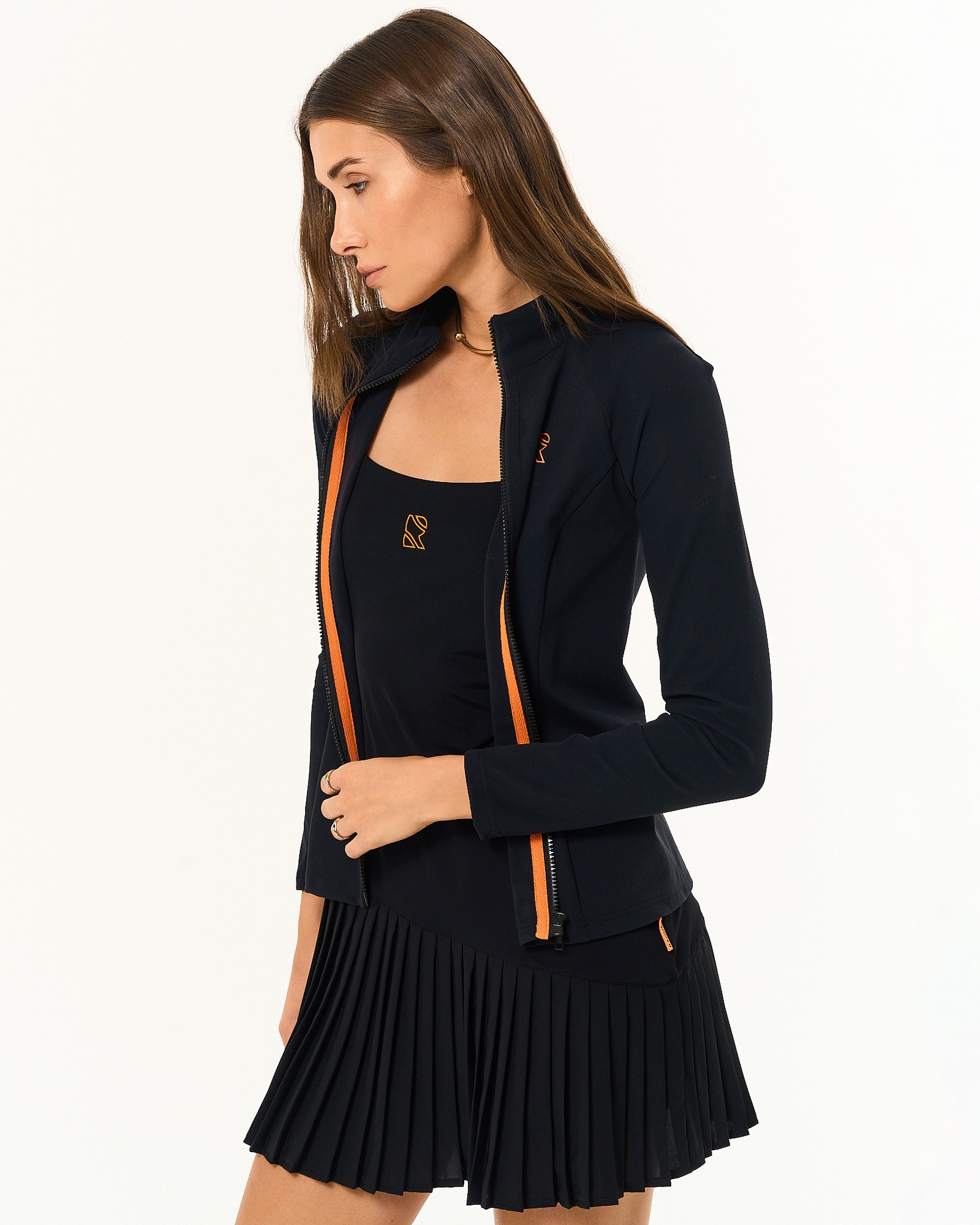 Лонгслив на молнии Slim Fit, Nero