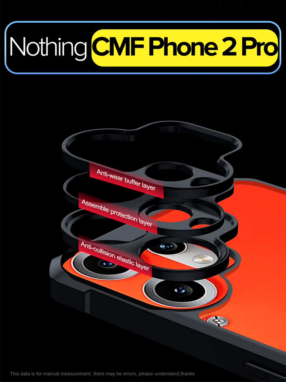 Чехол для Nothing CMF Phone 2 Pro c MagSafe противоударный с усиленными углами XUNDD