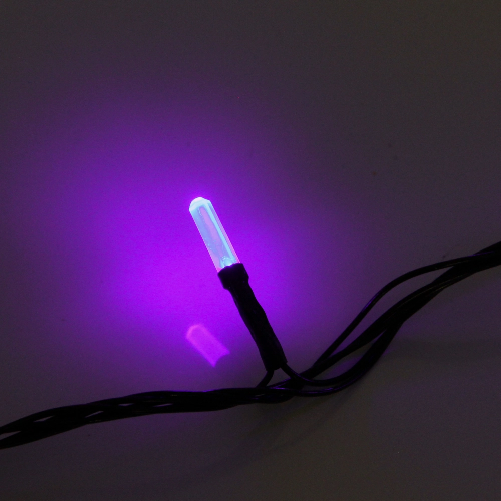 Гирлянда для дома «Кристаллы» 5 м 36 ламп LED черный пров., 8 реж.,IP-40, Фиолетовый (возможность соединения)