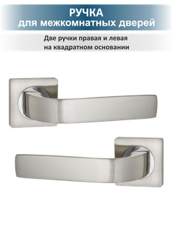 Ручки для двери с защёлкой и петлями EVO матовый никель