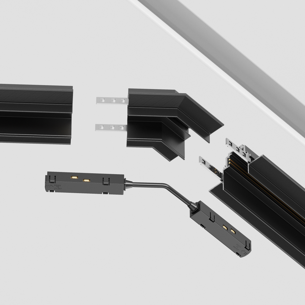 Угол для соединения 135° встраиваемого магнитного шинопровода Maytoni Gravity TRA010CLO-42B