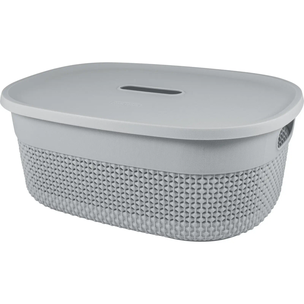 Корзина для хранения с крышкой OSLO, серый шторм, 12л