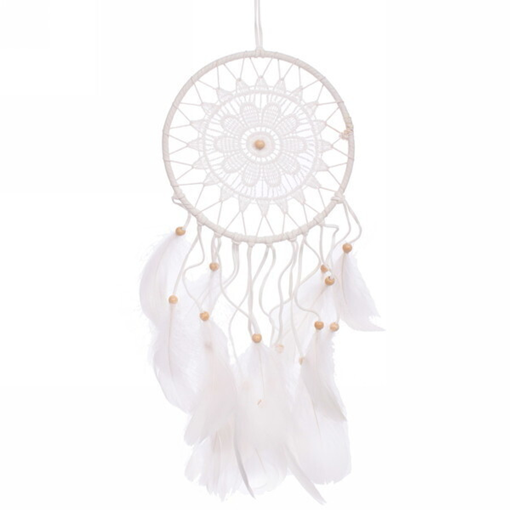 Украшение-оберег «Ловец Снов-Лайт» 16*55см цвет белый