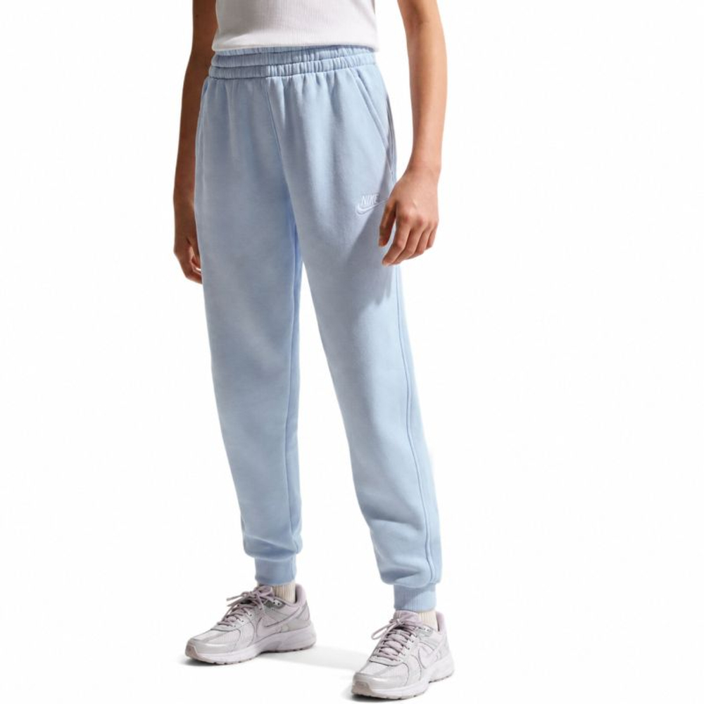 Брюки для девочки теннисные Nike Kids Club Fleece Jogger - hydrogen blue/white