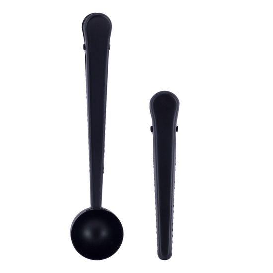 Ложка мерная для кофе с зажимом + зажим Kamille KM-8838 (2 предмета) черный