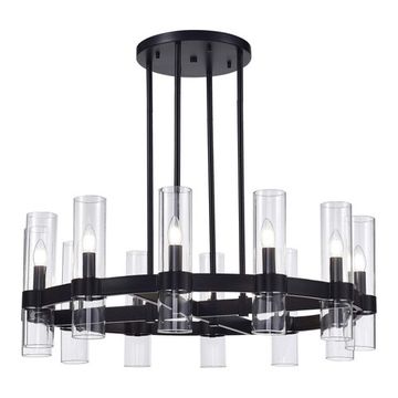 Люстра подвесная 12*E14 SL1237.403.12 чёрный/прозрачный Isla ST-Luce