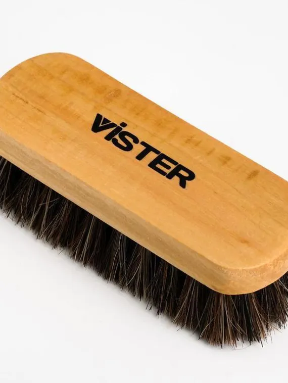 Щетка деревянная для обуви Vister, щетина из конского волоса (малая)