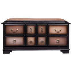 Банкетка Пандора 2 с обувницей Орех Оберджин Шоколад