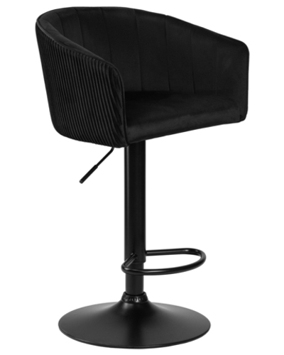 Стул барный DOBRIN DARCY BLACK, черный велюр (1922-21)