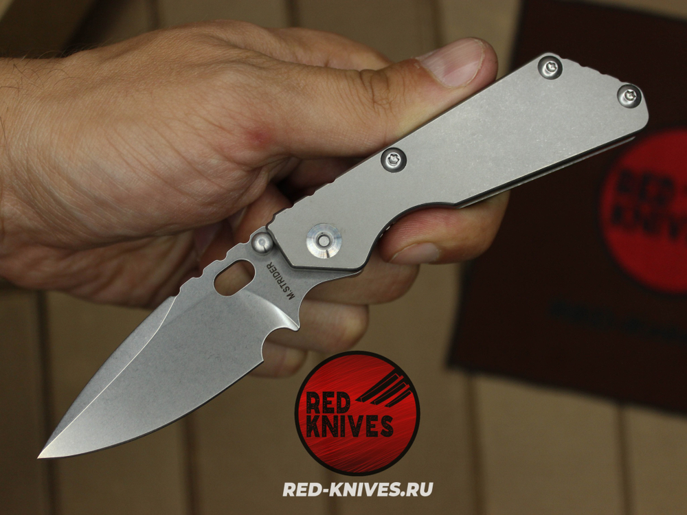 Нож Strider PT Titanium Gray - рукоять титан, клинок стоунвош RK/Н123
