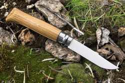 Нож Opinel №8, нержавеющая сталь, дубовая рукоять в картонной коробке