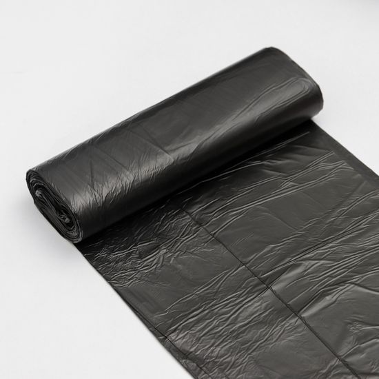 Пакет для мусора черный 30 мкм 120 л