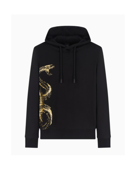Толстовка с капюшоном и макси-принтом Armani Exchange