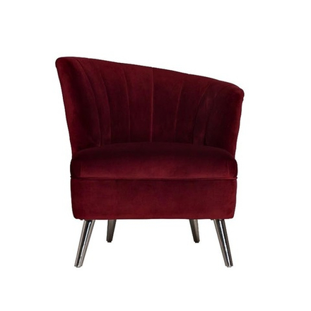 48MY-2553-R BUR SLV Кресло велюр бордо (правое) 80*72*81см